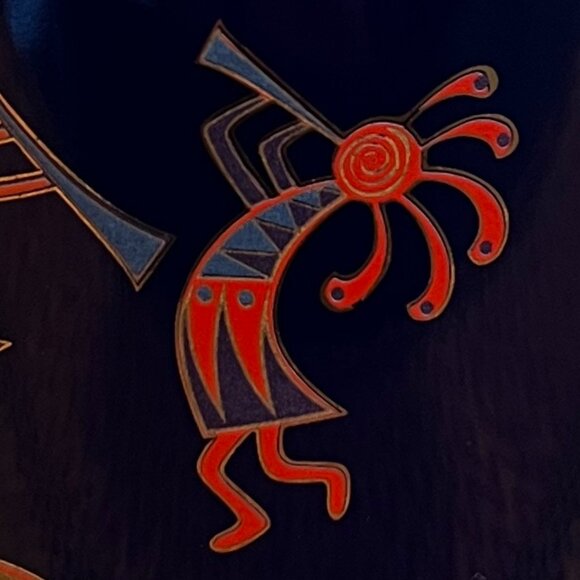ARIZONA Kokopelli Flute Player Cobalt Blue Ceramic Souvenir Mug ~ Native America - Picture 6 of 10